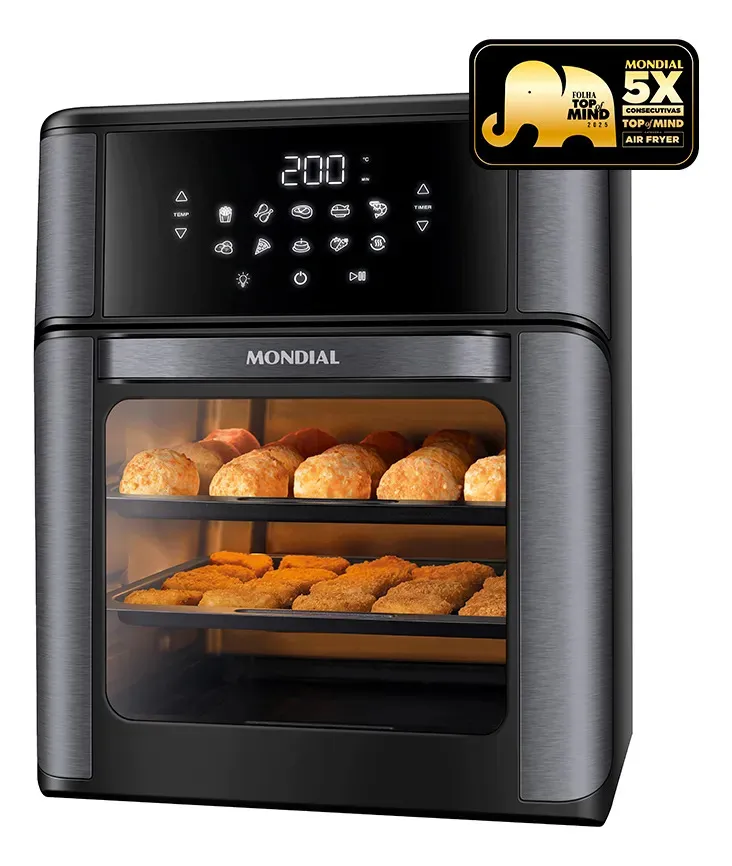 Fritadeira Elétrica Forno Oven 12L AFON-12L-BIVOLT Air Fryer + Forno 2 em 1 Mondial
